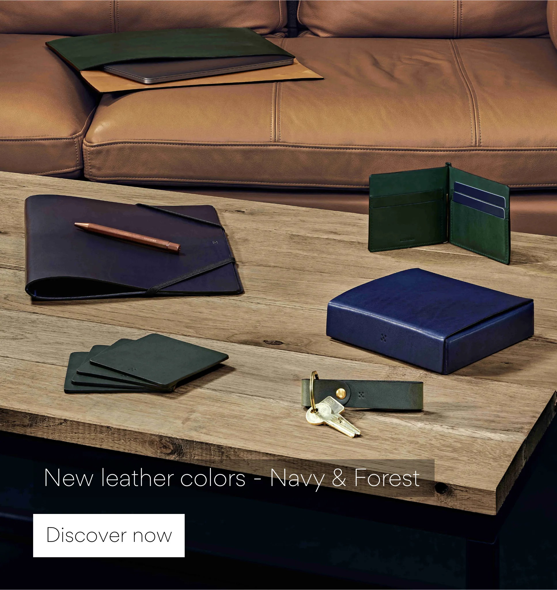 Neue Lederfarben - Navy und Forest Neue Lederfarben - Navy und Forest